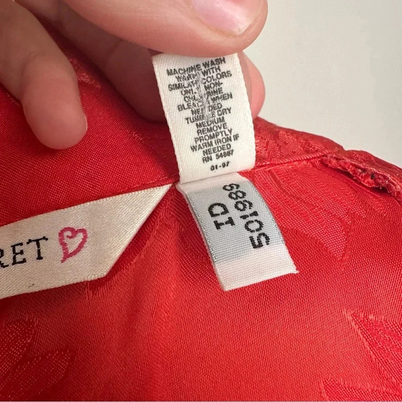 Vintage Victoria’s Secret Sunflower Print Button Up Nightgown Orange S - Picture 10 of 10